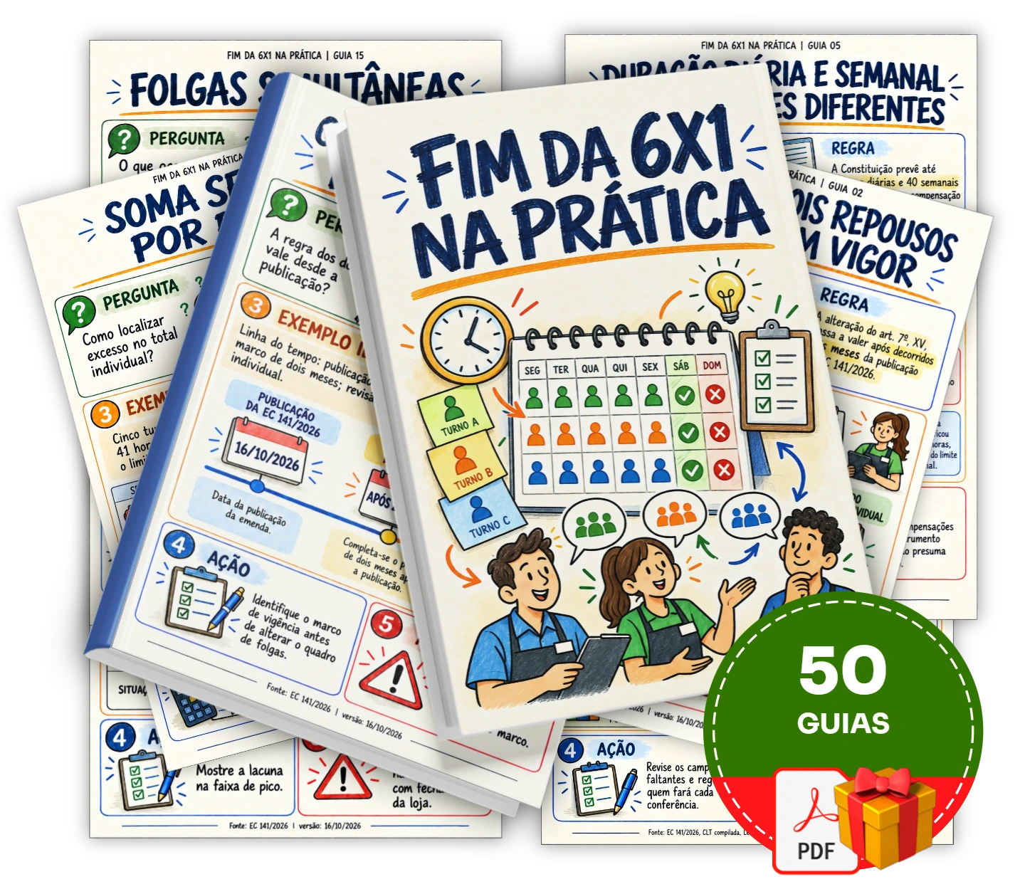 50 guias para entender o fim da escala 6x1 e planejar a cobertura da sua loja diante das novas regras de jornada.